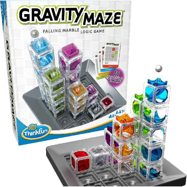 ThinkFun Gravity Maze Marble Run Brain Game and STEM Toy - Award-Winning Educational Toy for Kids 8+ | Spatial Reasoning Skill Development | Engineering and Building Game | 60 Logic Puzzles