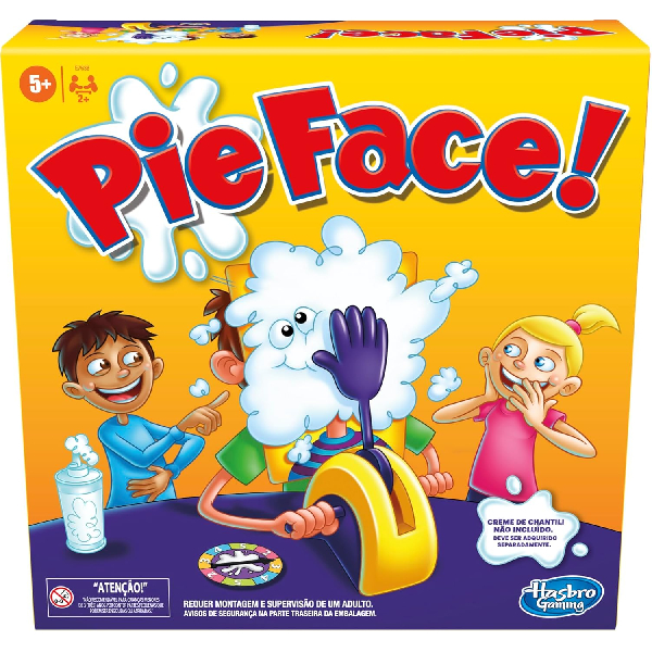 Hasbro Gaming Pie Face Game | Whipped Cream Family Board Game for Kids | Ages 5 and Up | for 2 or More Players | Funny Preschool Games | Kids Gifts