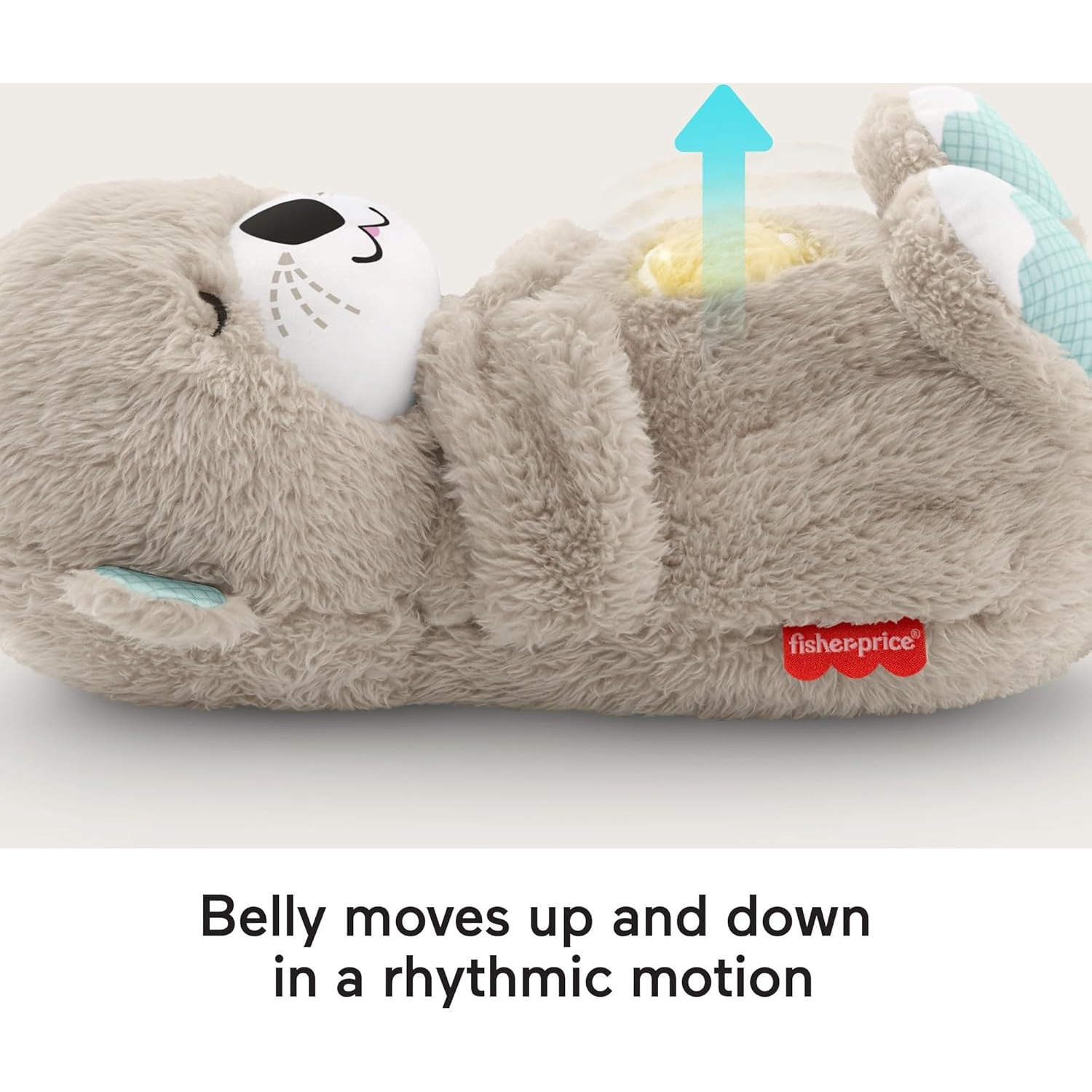 Fisher-Price Baby Toy Soothe n Snuggle Otter Portable Plush Sound Machine with Music Lights & Breathing Motion for Newborns 0+ Months