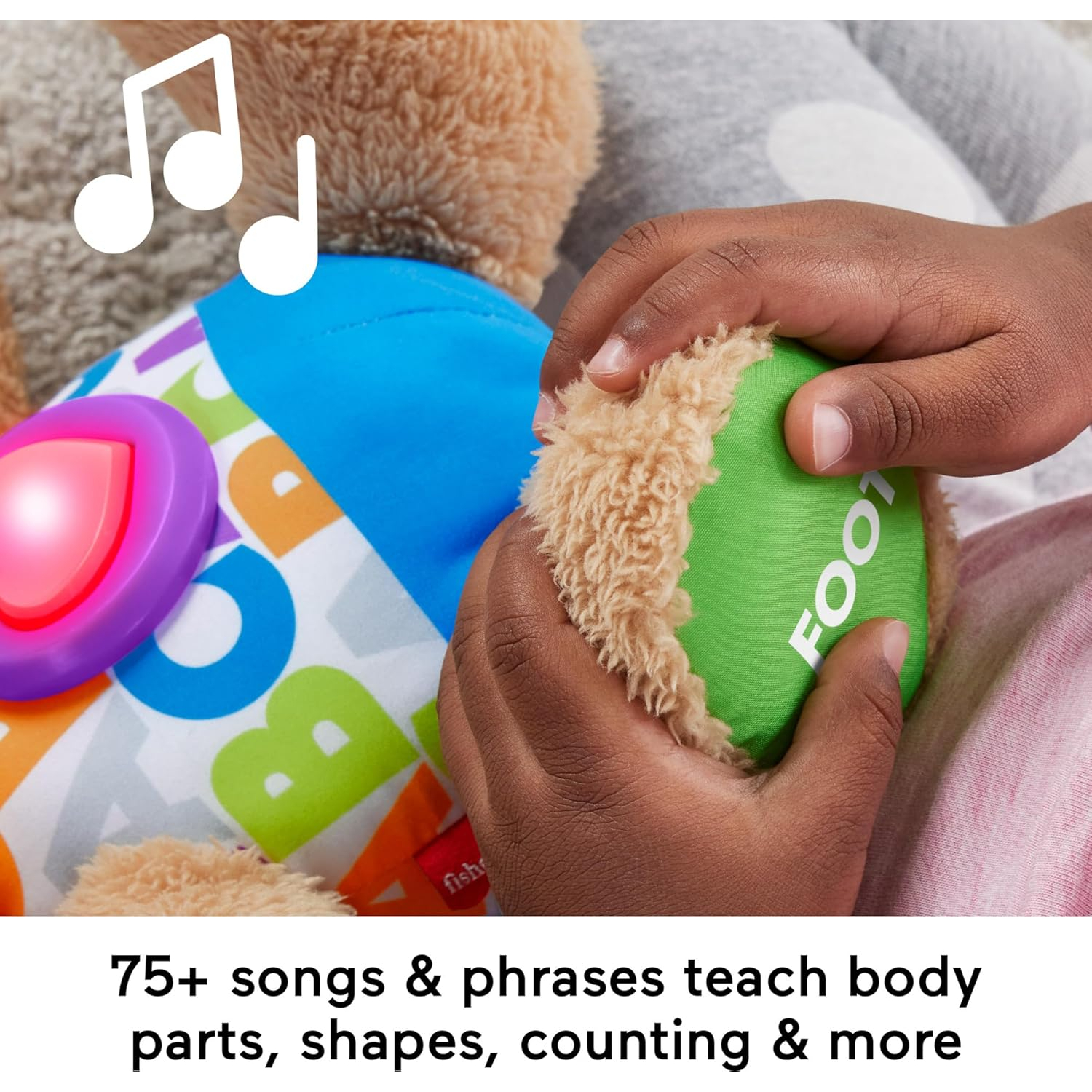 Fisher-Price Baby & Toddler Toy Laugh & Learn Smart Stages Puppy Musical Plush with Lights & Phrases for Infants Ages 6+ Months