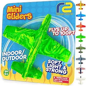 Foam Airplanes - Stocking Stuffers for Kids All Ages 4 5 6 7 8 9 10 Year Old - Best Toy Gift - Boy Toys Stocking Stuffer Gifts - Easter Basket Gifts for Boys & Girls Party Favors - Air Plane Gift Idea