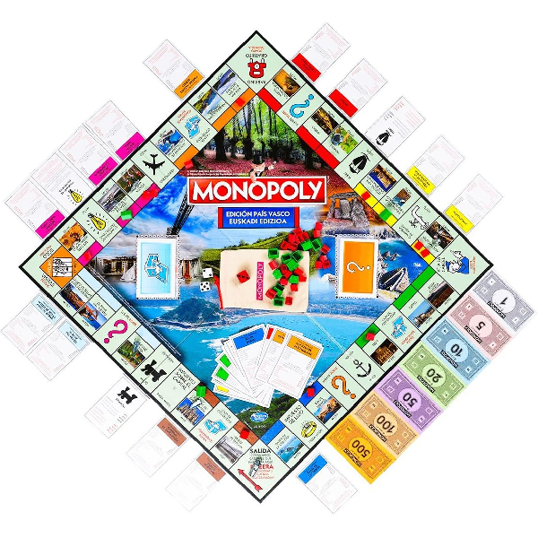 Monopoly Board Games - Basque Country/Basque Edition: 2-6 Players, Childrens and Adult Games, Perfect Gift, Ideal for Game Nights, From 8+ Years