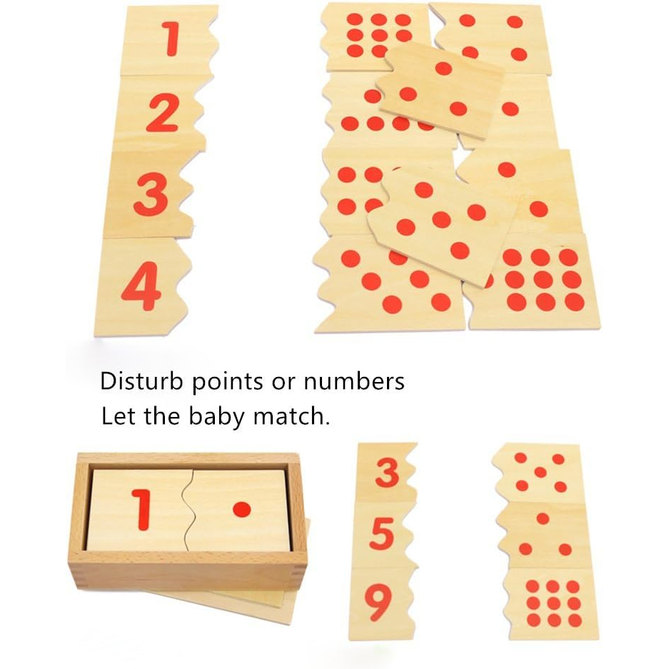 Montessori USA Montessori Math Materials Number Puzzle 1-10 for Preschool Early Learning Tool