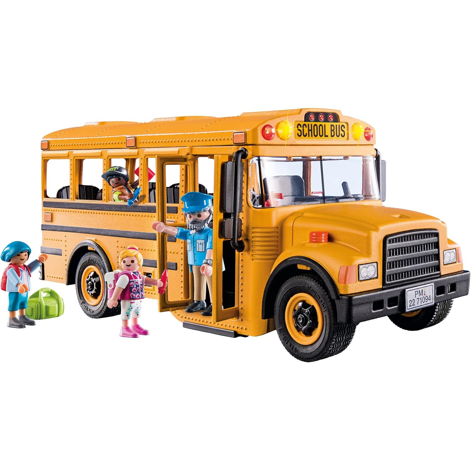 Playmobil School Bus with Accessories and 4 Figures