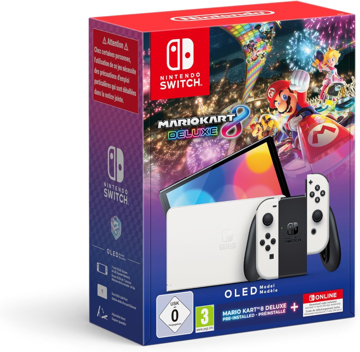 Nintendo Switch OLED Model + Mario Kart Deluxe + NSO 12 months