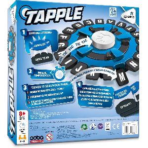 TAPPLE Fast Rhythm Word Game in Spanish, Board Game, Game for Adults and Kids, 144 Categories in 36 Cards, Games for Kids +8 Years, 2 to 8 Players, (TAP00000)