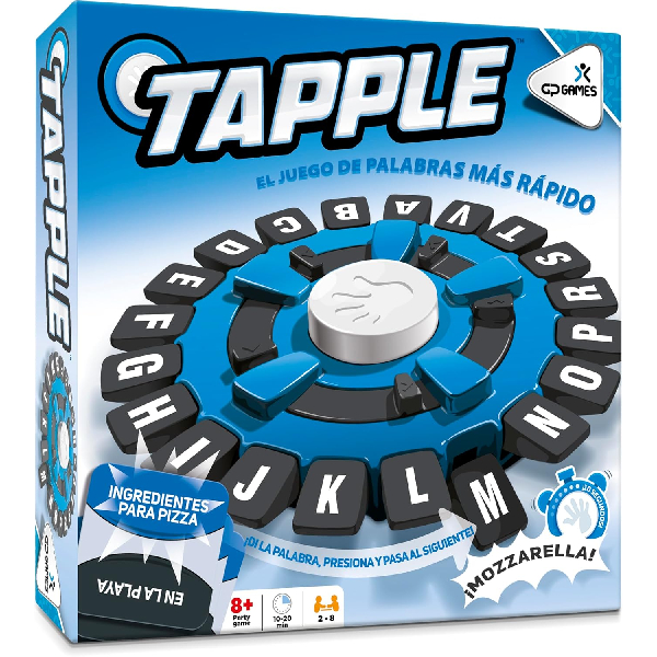 TAPPLE Fast Rhythm Word Game in Spanish, Board Game, Game for Adults and Kids, 144 Categories in 36 Cards, Games for Kids +8 Years, 2 to 8 Players, (TAP00000)