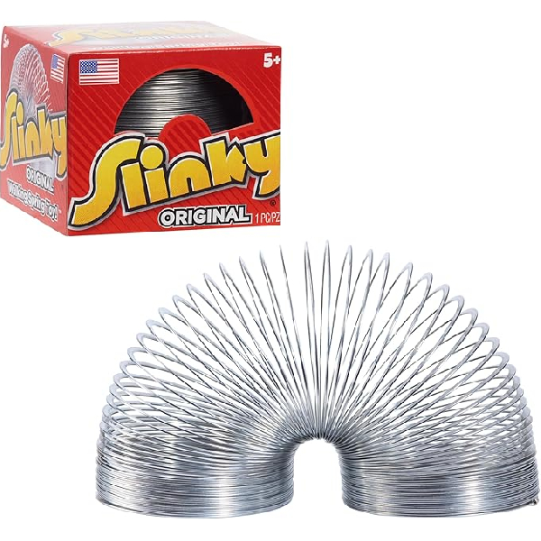 The Original Slinky Walking Spring Toy, 2.75-inch Diameter Metal Slinky, Fidget Toys