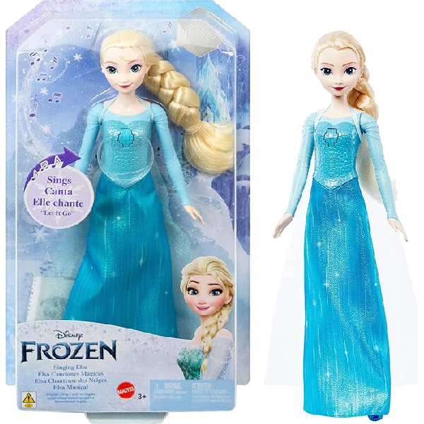 Mattel Disney Frozen Toys, Singing Elsa Doll with Signature Clothing, Sings “Let It Go” from the Movie