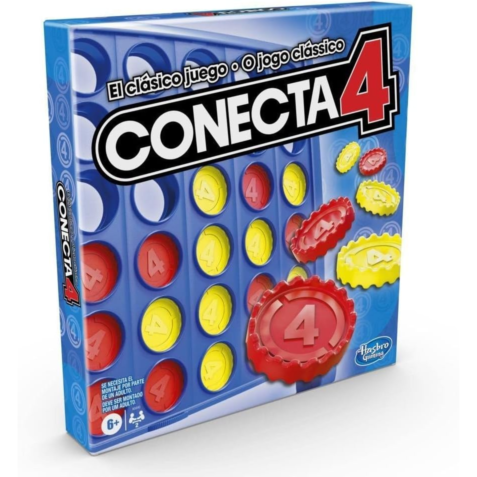 Hasbro Gaming The Classic Connect 4 Game, 2 Player Strategy Board Game, Kids Toys for Boys and Girls Ages 6, 4 Online, Family Fun